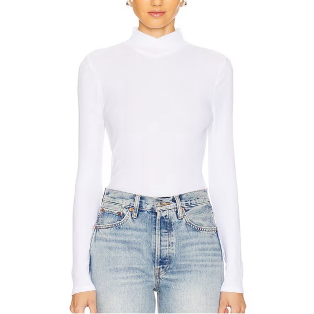 BOBI Turtleneck Top in White Size XS